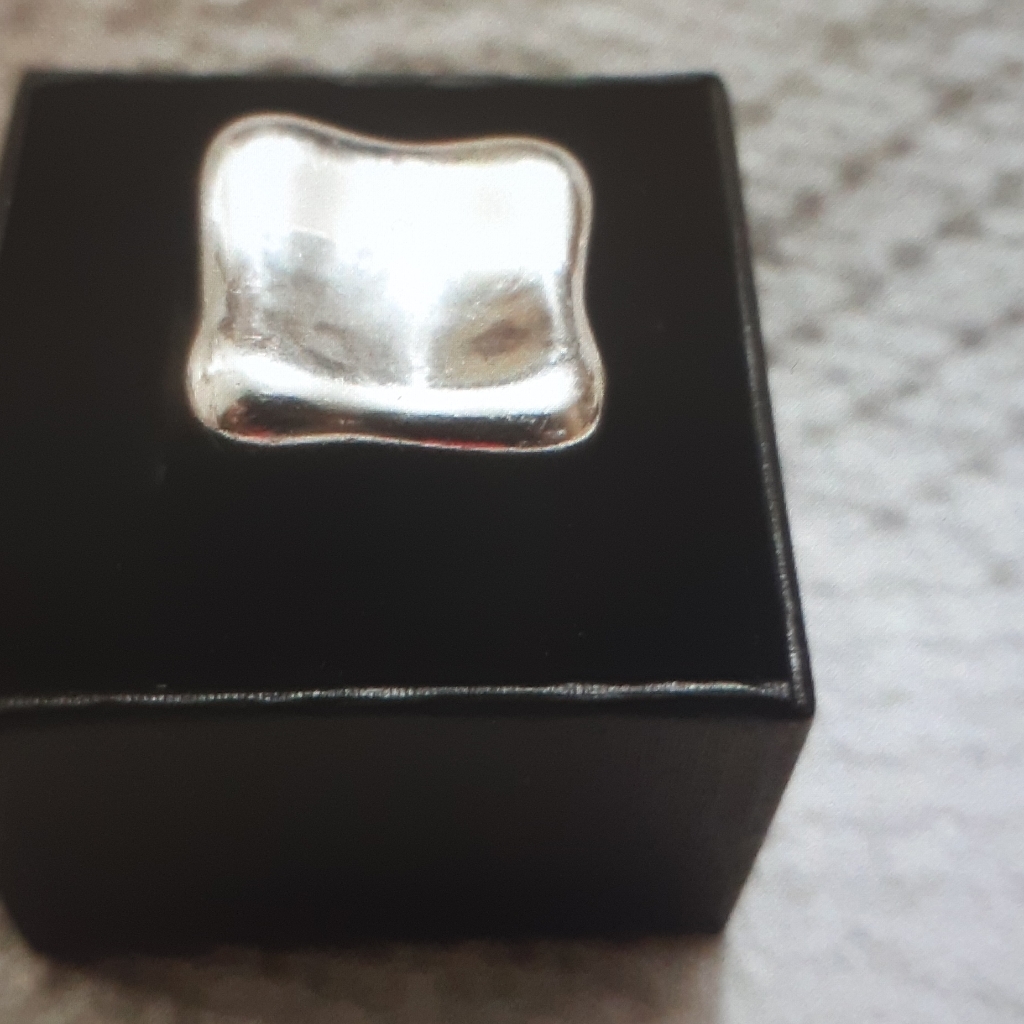 Solid Sterling Bold Square Ring